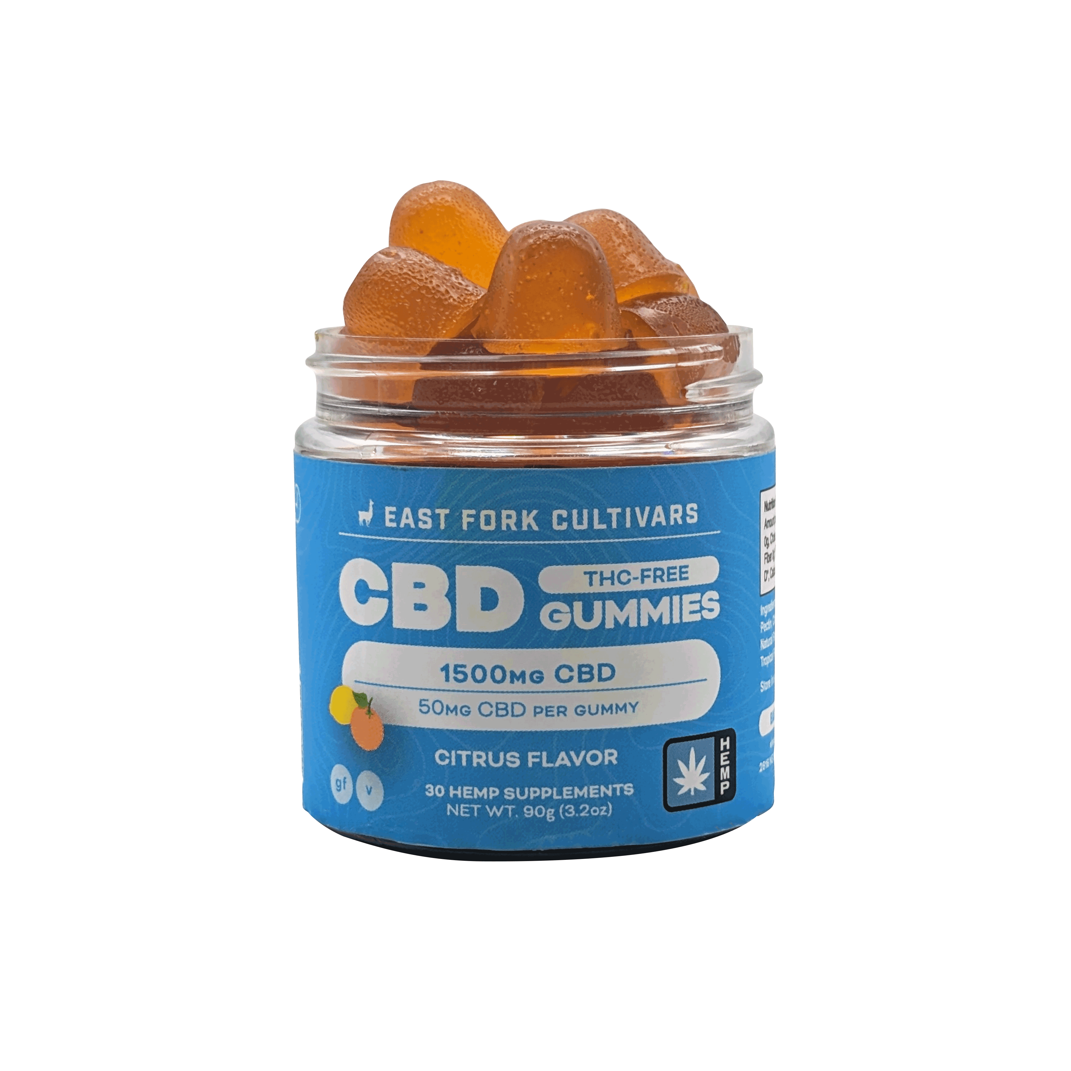 CBD Gummies • 1500mg CBD • THC Free • Citrus