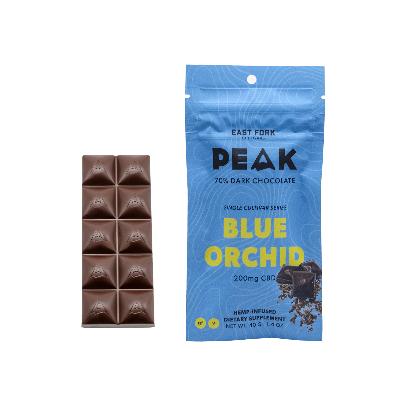 Blue Orchid Chocolate • 200mg CBD • Full Spectrum