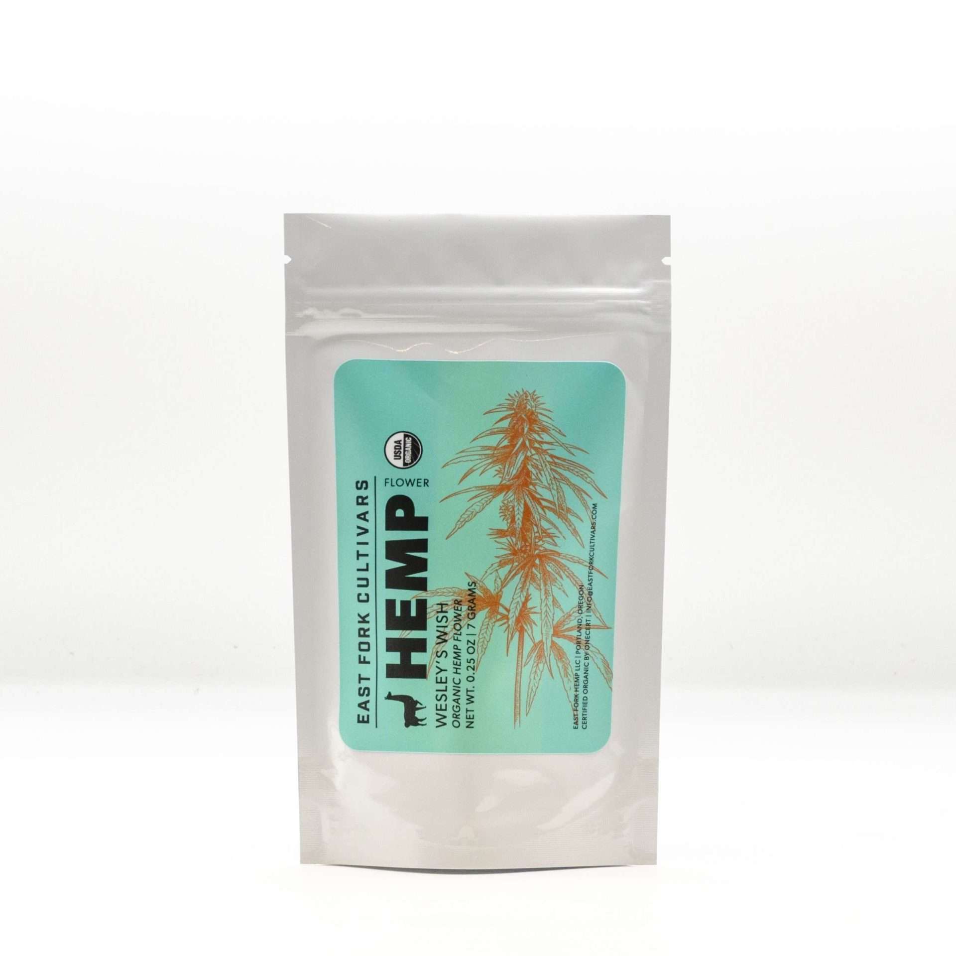 Wesley's Wish Organic Hemp Flower Quarter Packaging
