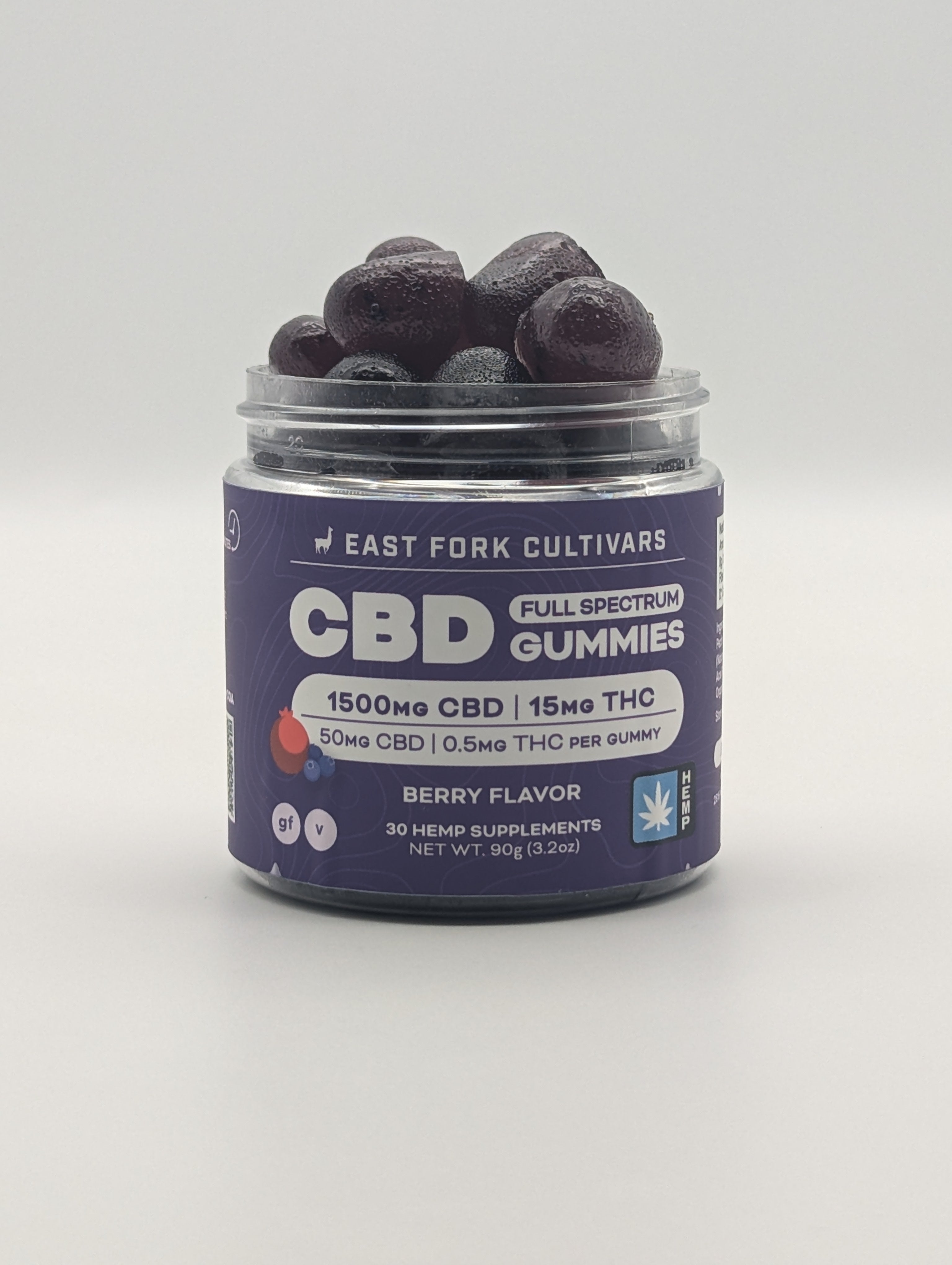 CBD Gummies • 1500mg CBD • Full Spectrum • Berry