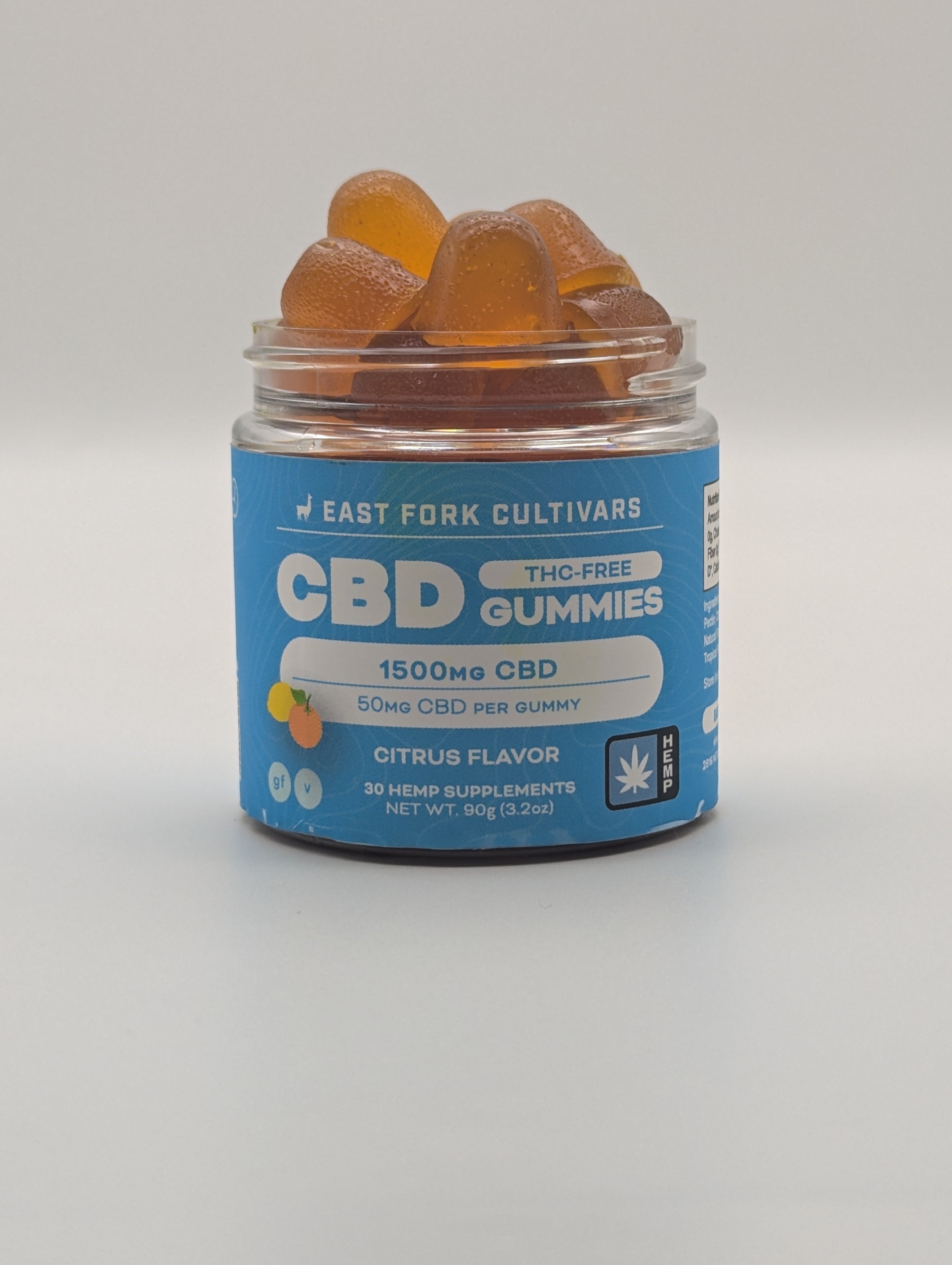 CBD Gummies • 1500mg CBD • THC Free • Citrus