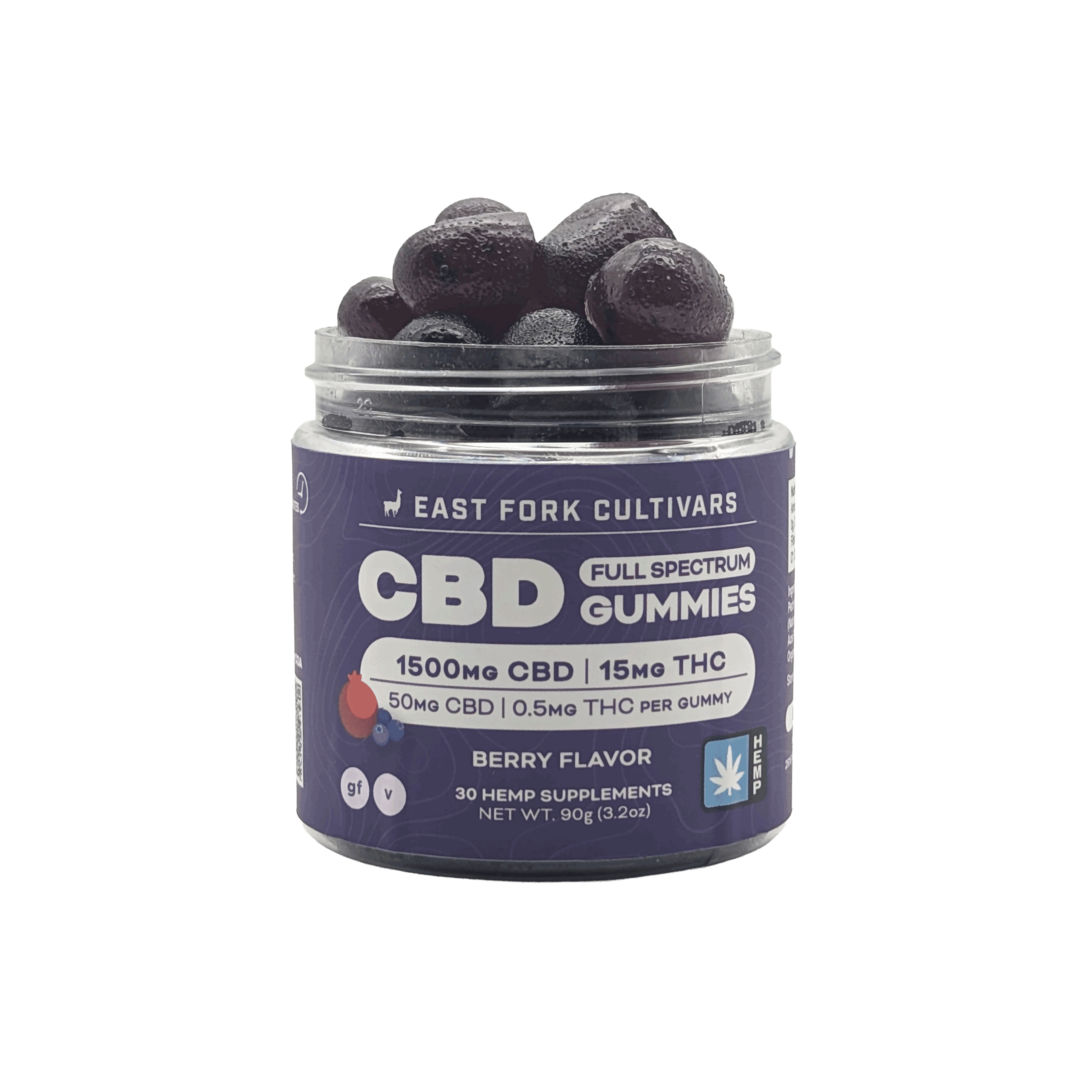 CBD Gummies • 1500mg CBD • Full Spectrum • Berry