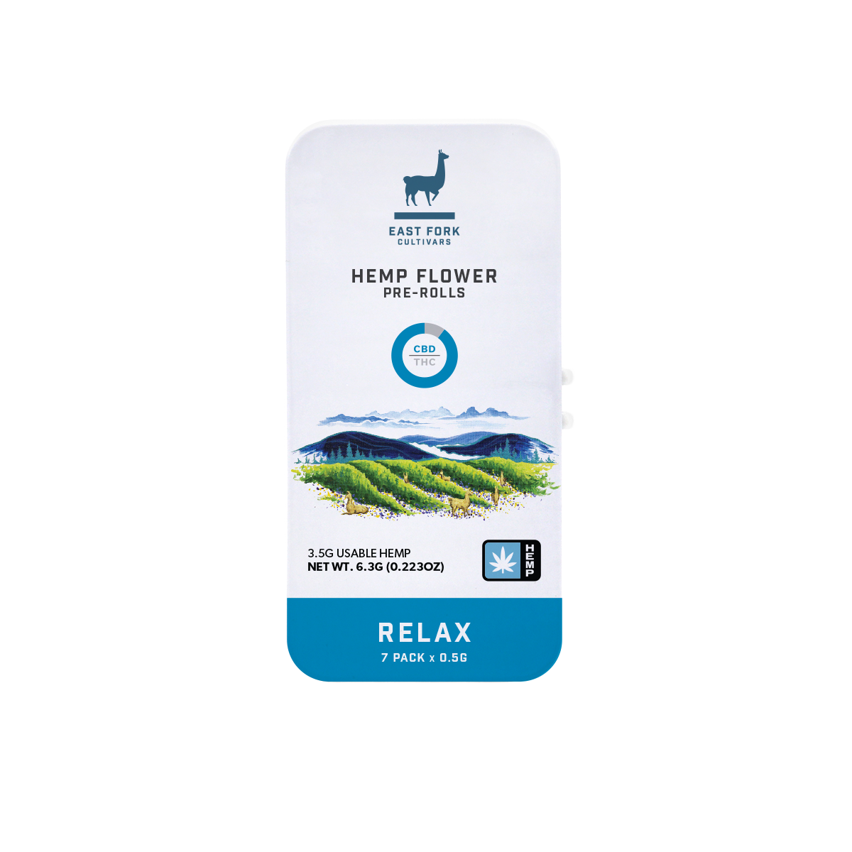 Relax Hemp Flower Pre-rolls • 7-pack