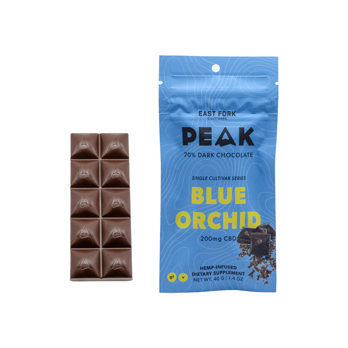 Blue Orchid Chocolate • 200mg CBD • Full Spectrum